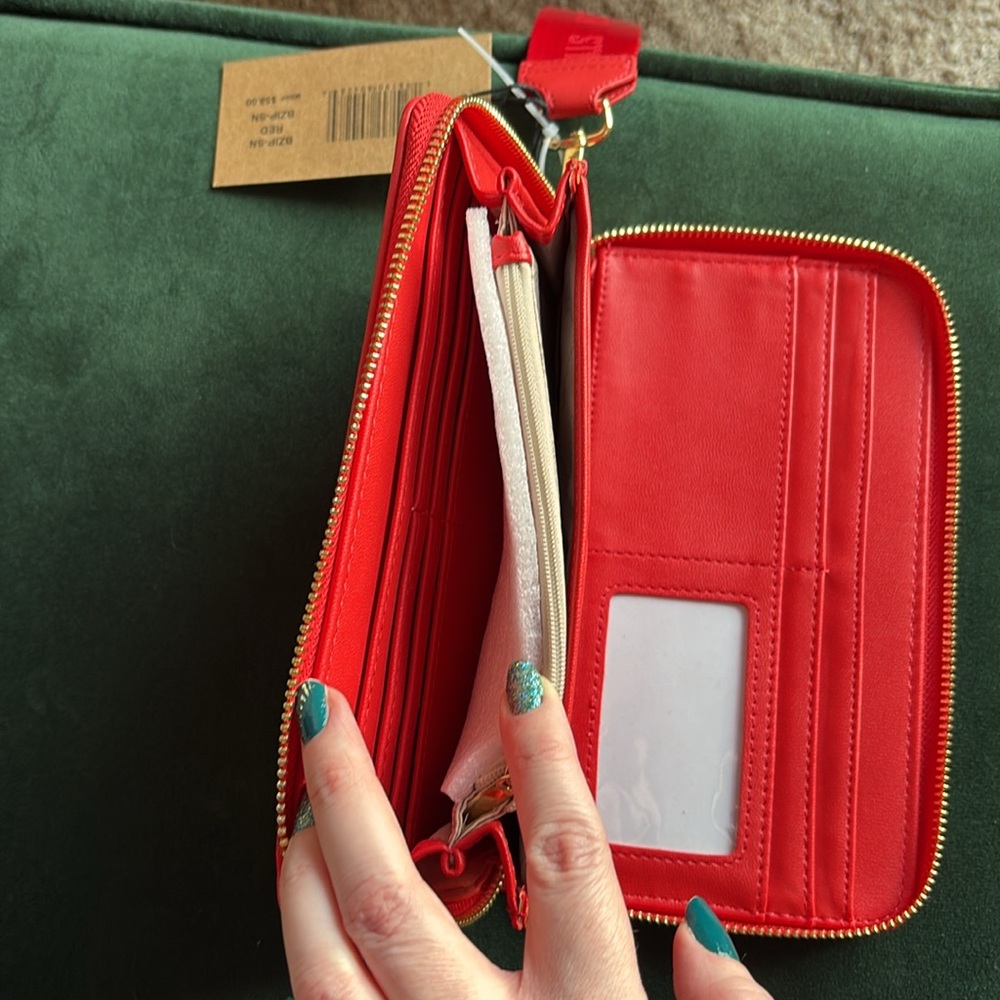 *RARE* Steve Madden Bevelyn Red Snake Wristlet Wallet Year of the Snake - Picture 8 of 12
